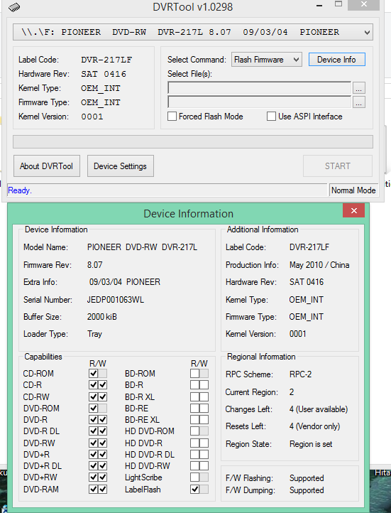DVRTool v1.0 - firmware flashing utility for Pioneer DVR/BDR drives-2016-10-07_15-28-41.png