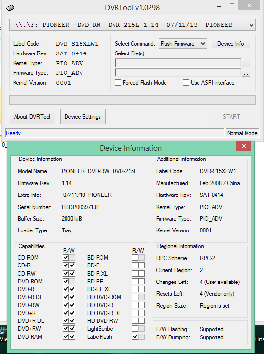 DVRTool v1.0 - firmware flashing utility for Pioneer DVR/BDR drives-2016-10-25_13-38-30.png