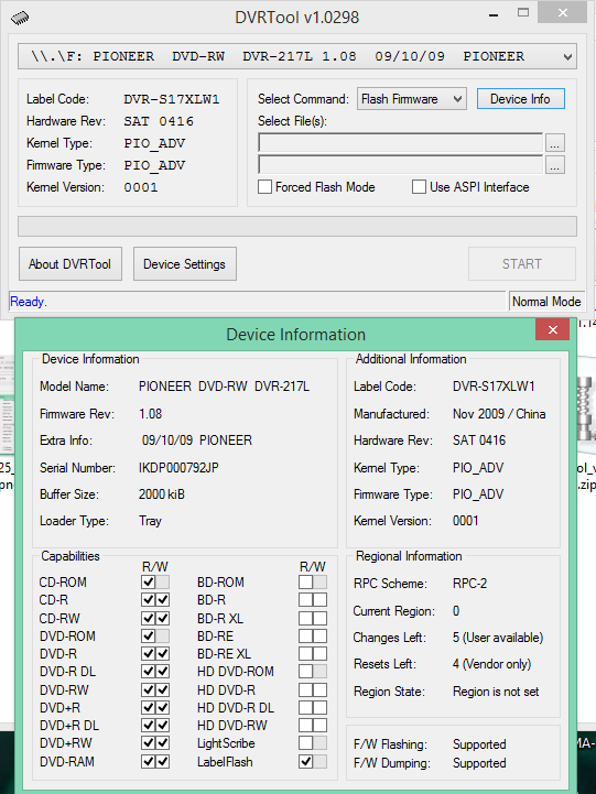 DVRTool v1.0 - firmware flashing utility for Pioneer DVR/BDR drives-2016-10-25_13-55-55.png