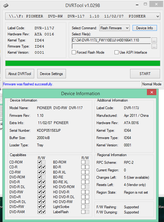 DVRTool v1.0 - firmware flashing utility for Pioneer DVR/BDR drives-2016-10-25_17-11-52.png