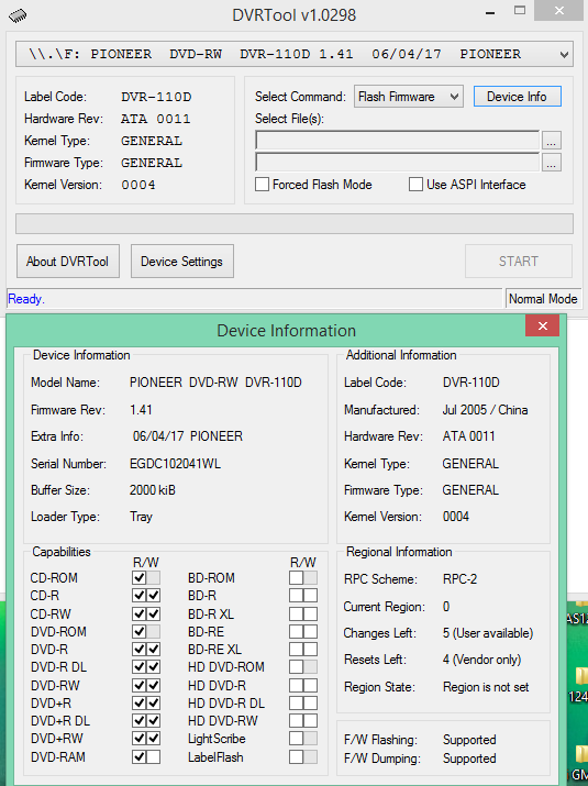 DVRTool v1.0 - firmware flashing utility for Pioneer DVR/BDR drives-2016-11-10_07-54-18.png
