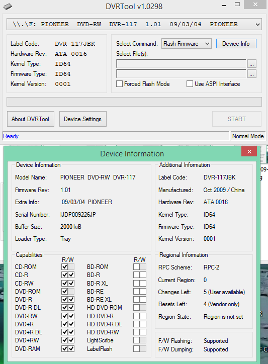 DVRTool v1.0 - firmware flashing utility for Pioneer DVR/BDR drives-2016-12-09_11-03-13.png