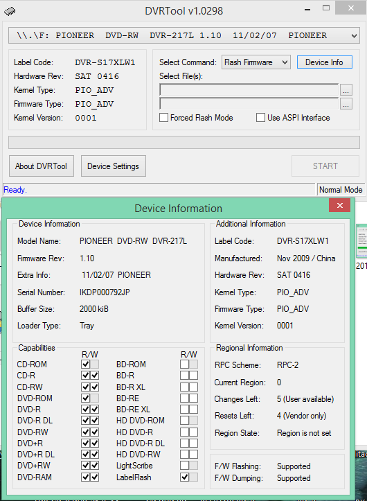 DVRTool v1.0 - firmware flashing utility for Pioneer DVR/BDR drives-2016-11-18_09-15-48.png