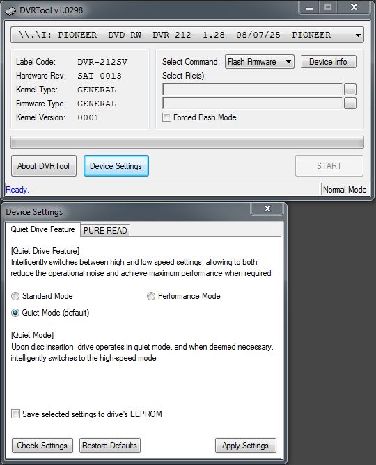 DVRTool v1.0 - firmware flashing utility for Pioneer DVR/BDR drives-przechwytywanie02.png