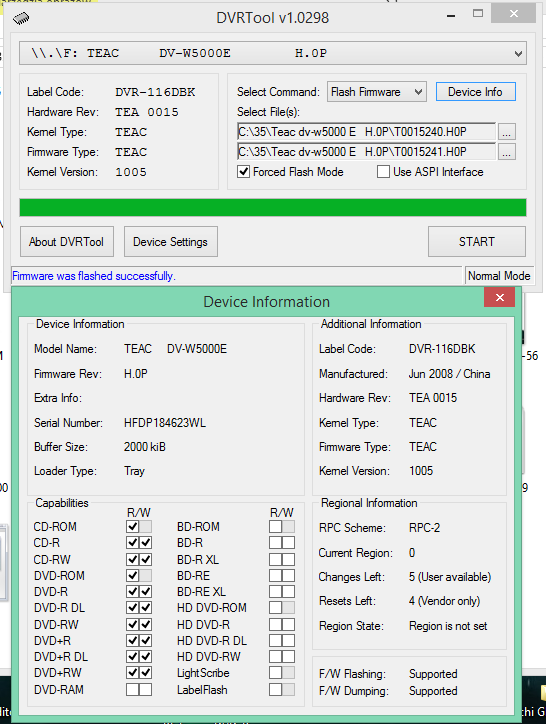 DVRTool v1.0 - firmware flashing utility for Pioneer DVR/BDR drives-2017-04-01_12-46-15.png