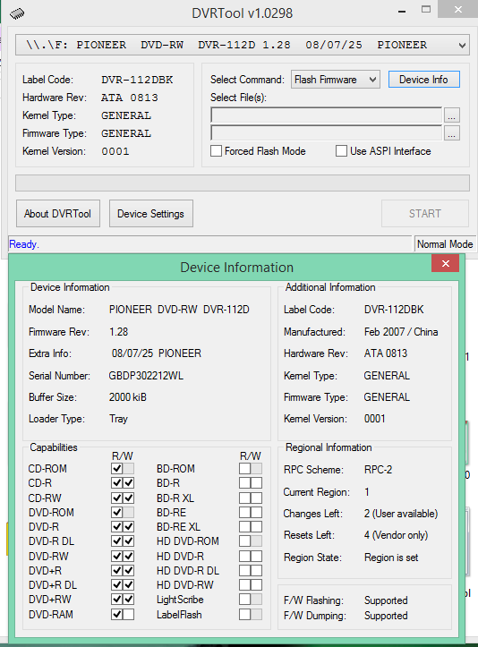 DVRTool v1.0 - firmware flashing utility for Pioneer DVR/BDR drives-2017-04-05_18-10-51.png