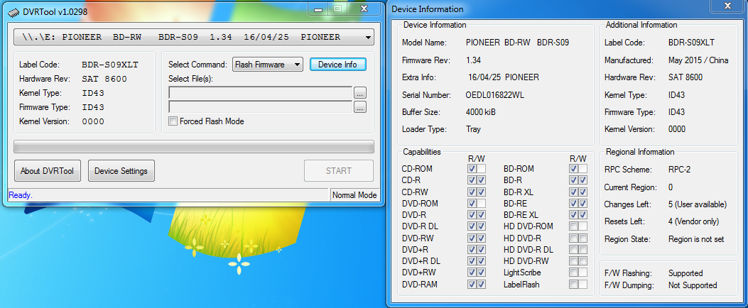 DVRTool v1.0 - firmware flashing utility for Pioneer DVR/BDR drives-przechwytywanie01.png