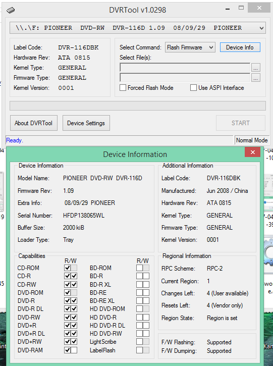 DVRTool v1.0 - firmware flashing utility for Pioneer DVR/BDR drives-2017-04-20_11-37-04.png