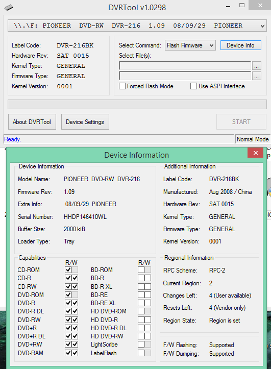 DVRTool v1.0 - firmware flashing utility for Pioneer DVR/BDR drives-2017-04-20_16-54-02.png