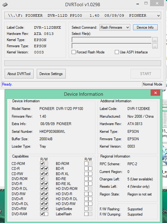 DVRTool v1.0 - firmware flashing utility for Pioneer DVR/BDR drives-2017-05-18_16-37-31.png