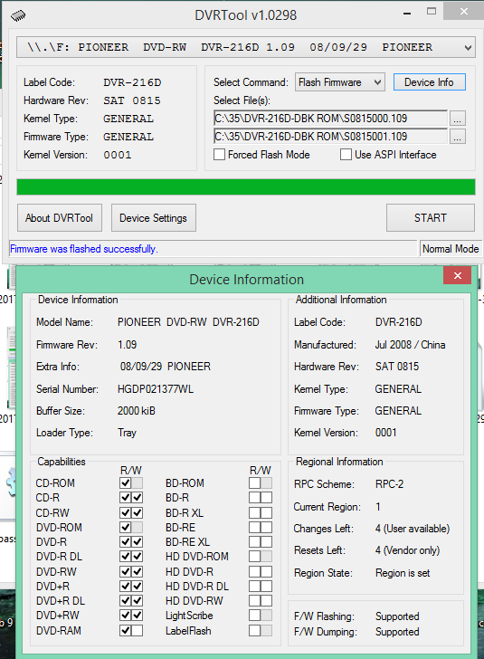 DVRTool v1.0 - firmware flashing utility for Pioneer DVR/BDR drives-2017-05-30_09-44-09.png