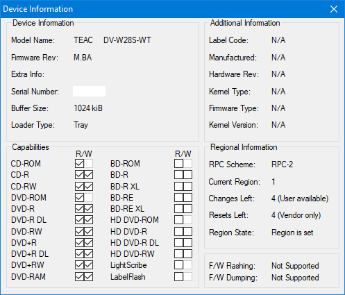 DVRTool v1.0 - firmware flashing utility for Pioneer DVR/BDR drives-device-info.png