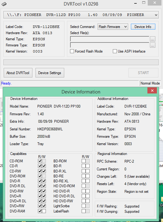 DVRTool v1.0 - firmware flashing utility for Pioneer DVR/BDR drives-2017-05-18_16-42-48.png