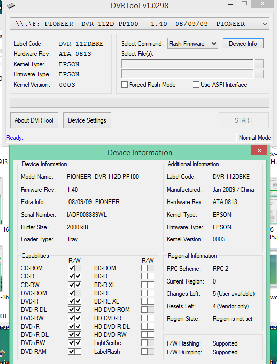 DVRTool v1.0 - firmware flashing utility for Pioneer DVR/BDR drives-2017-05-18_16-46-42.png