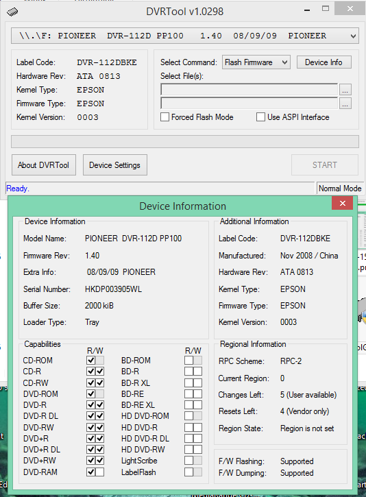 DVRTool v1.0 - firmware flashing utility for Pioneer DVR/BDR drives-2017-05-18_16-49-23.png