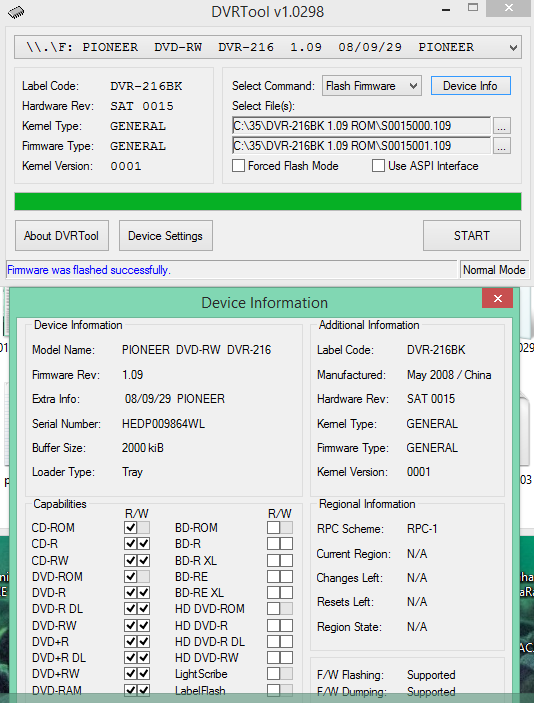 DVRTool v1.0 - firmware flashing utility for Pioneer DVR/BDR drives-2017-07-14_16-20-50.png