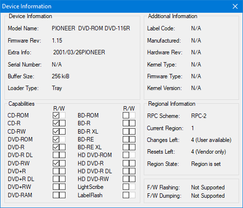 DVRTool v1.0 - firmware flashing utility for Pioneer DVR/BDR drives-device-info.png