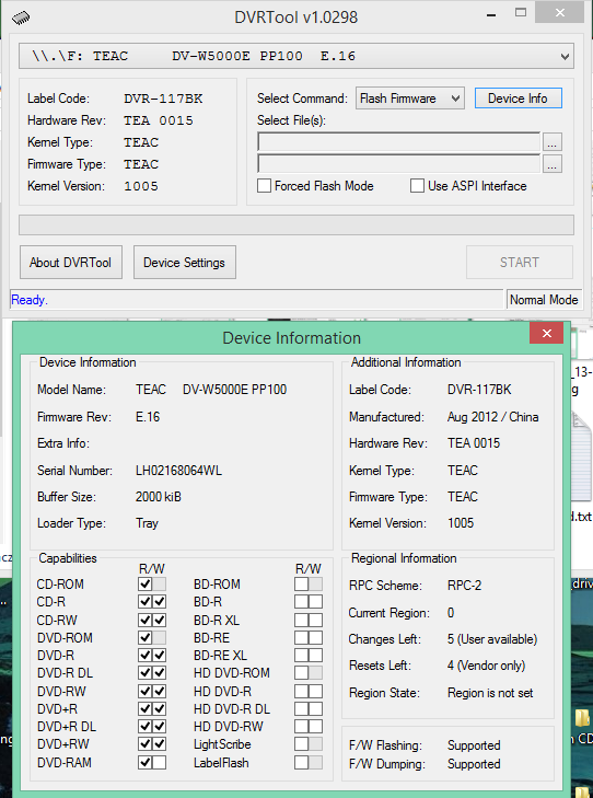 DVRTool v1.0 - firmware flashing utility for Pioneer DVR/BDR drives-2017-08-04_10-08-13.png